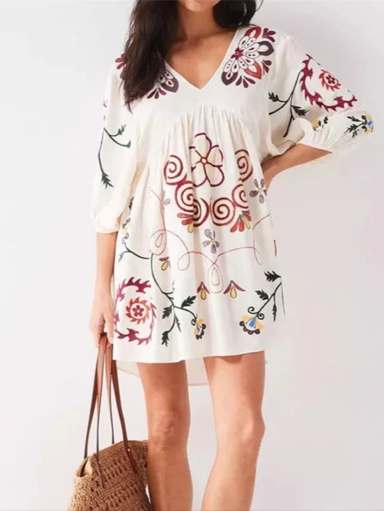 Dresses & Skirts - 2/$15 Temu Bohemian Babydoll Beach Dress (L)
